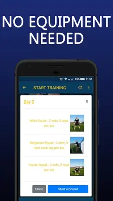 No GYM Leg Workouts android App screenshot 1